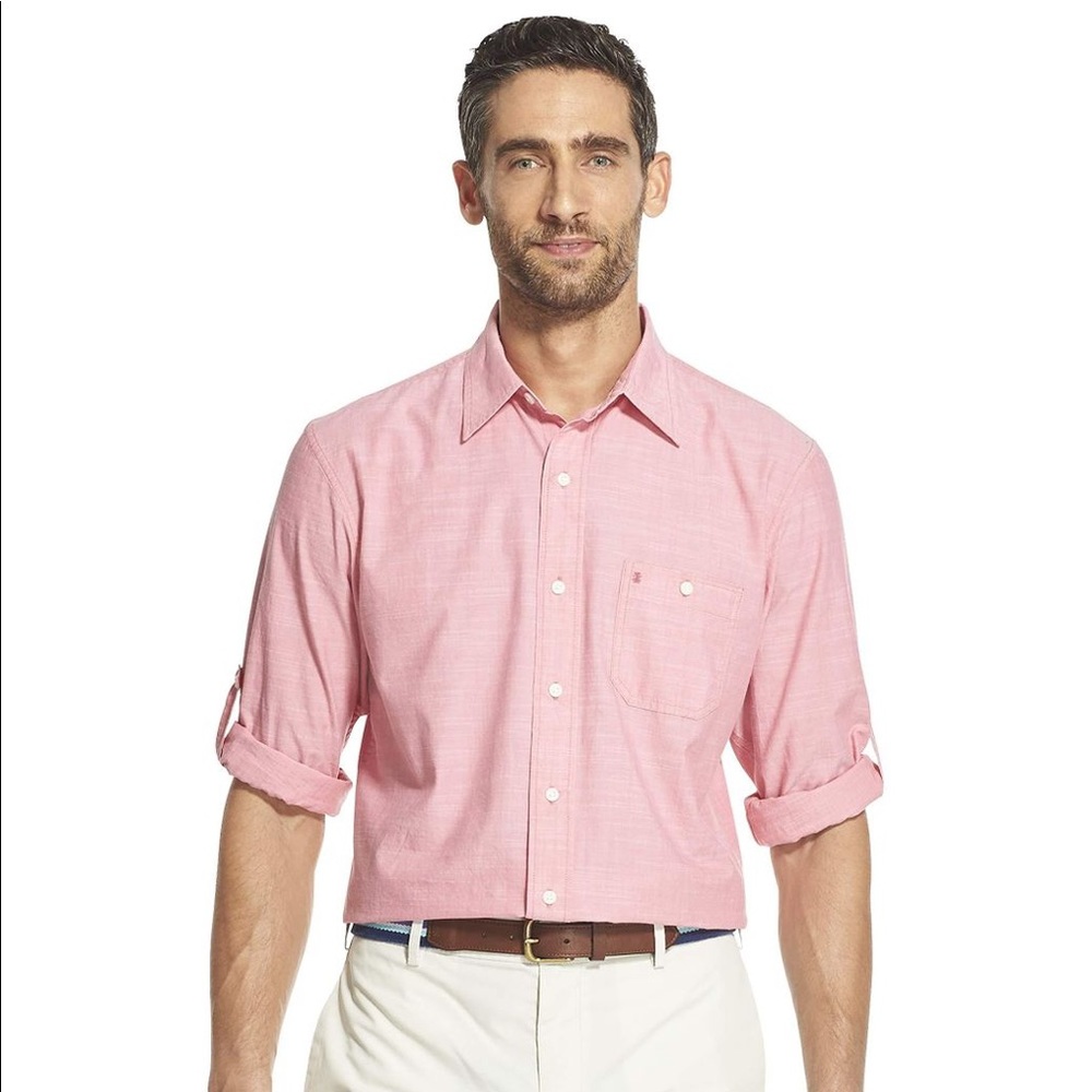 Men’s Izod Saltwater Long Sleeve Button Down Shirt